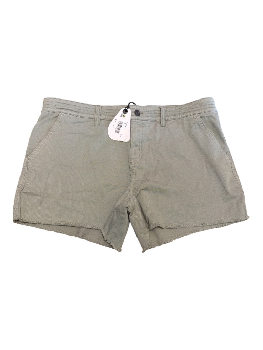 Prana Sancho Organic Cotton Raw Hem Hiking Shorts NWT Juniper Green Size 14